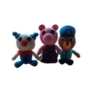 Bundle Lot Roblox Plush Piggy Clown Pig Officer Doggy Stuffed Animals Phatmojo